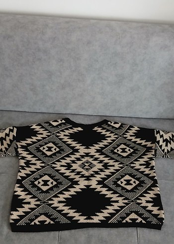 Bohem Desenli Kadın Triko Kazak. Mudo ürünü - Görsel 2