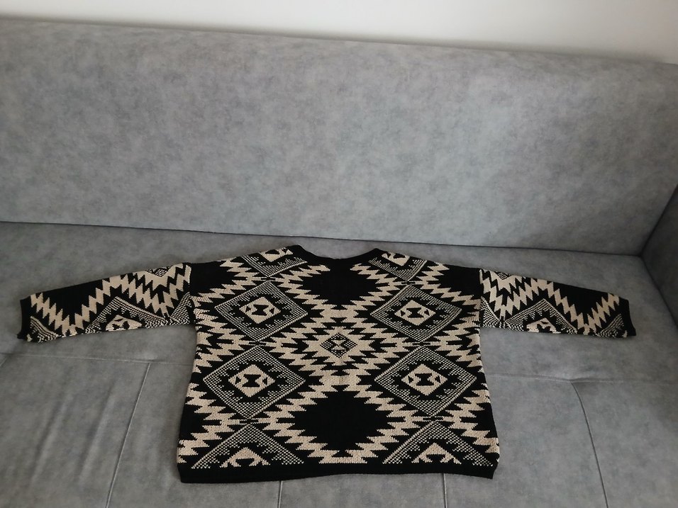 Bohem Desenli Kadın Triko Kazak. Mudo ürünü - Görsel 2