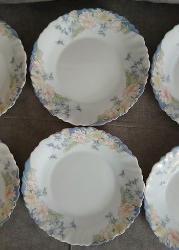 Pastel Çiçek Desenli Beyaz Tabak Seti Arcopal - Görsel 6