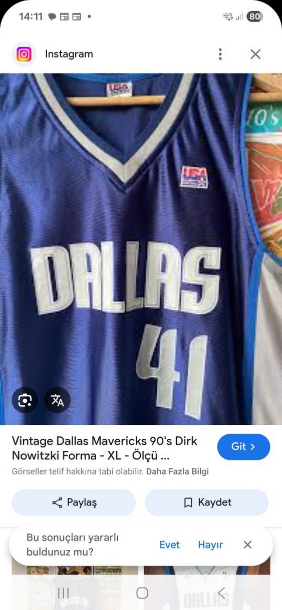 Vintage Dallas Mavericks forma - Görsel 5