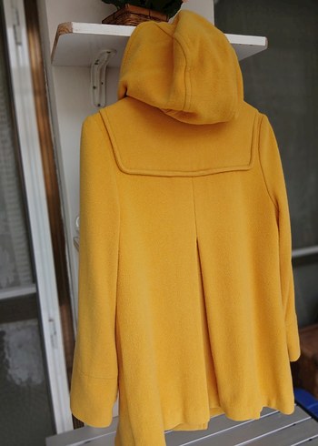 Mudo Sarı Kapüşonlu Kadın Kaban - Görsel 6