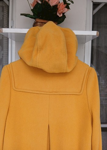 Mudo Sarı Kapüşonlu Kadın Kaban - Görsel 5