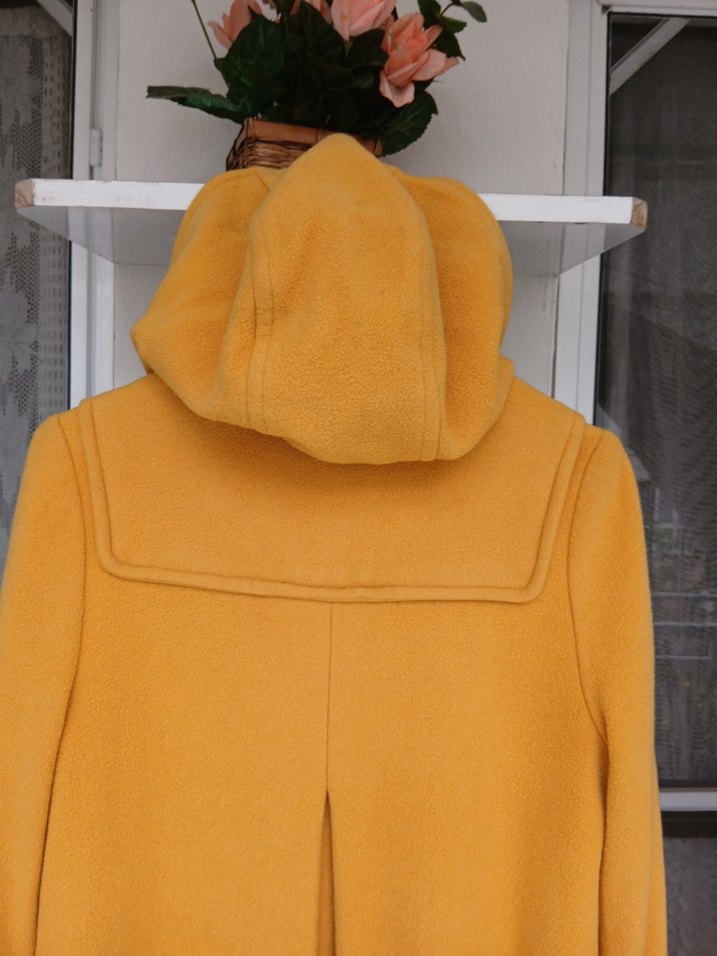 Mudo Sarı Kapüşonlu Kadın Kaban - Görsel 5