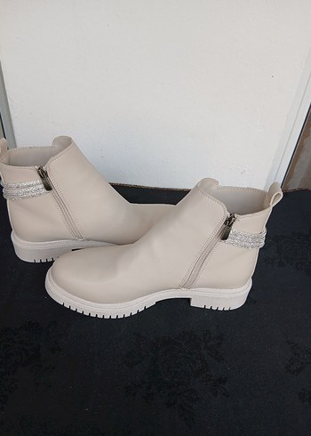 Bej Kadın Dolgu Topuklu Bot 38 no - Görsel 6