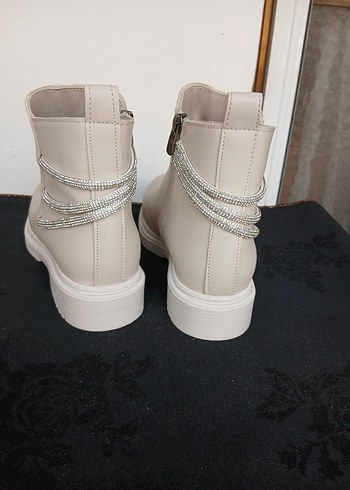 Bej Kadın Dolgu Topuklu Bot 38 no - Görsel 4