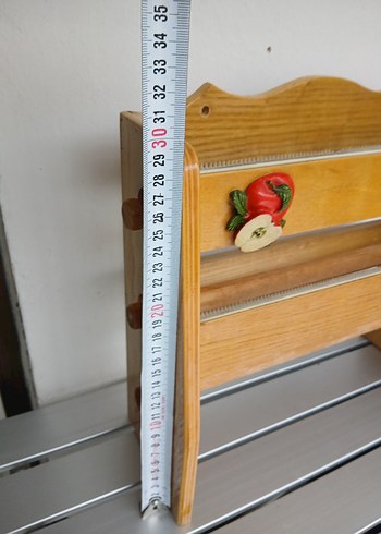 Vintage Ahşap,seramik detaylı, havlu, streçlik - Görsel 5