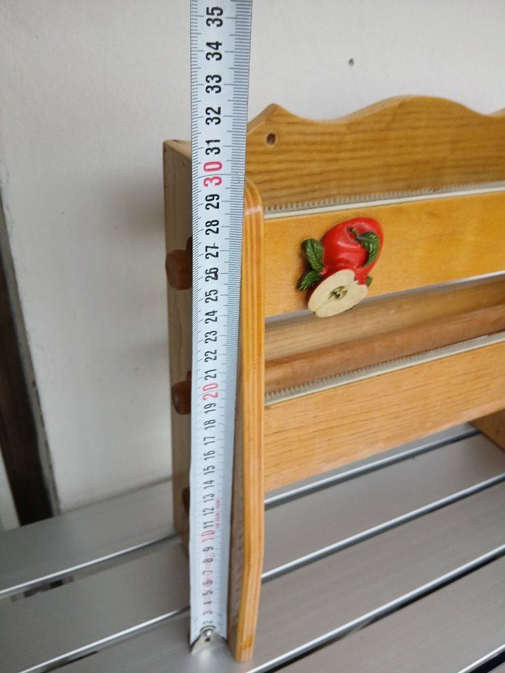 Vintage Ahşap,seramik detaylı, havlu, streçlik - Görsel 5