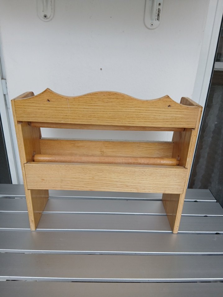 Vintage Ahşap,seramik detaylı, havlu, streçlik - Görsel 3