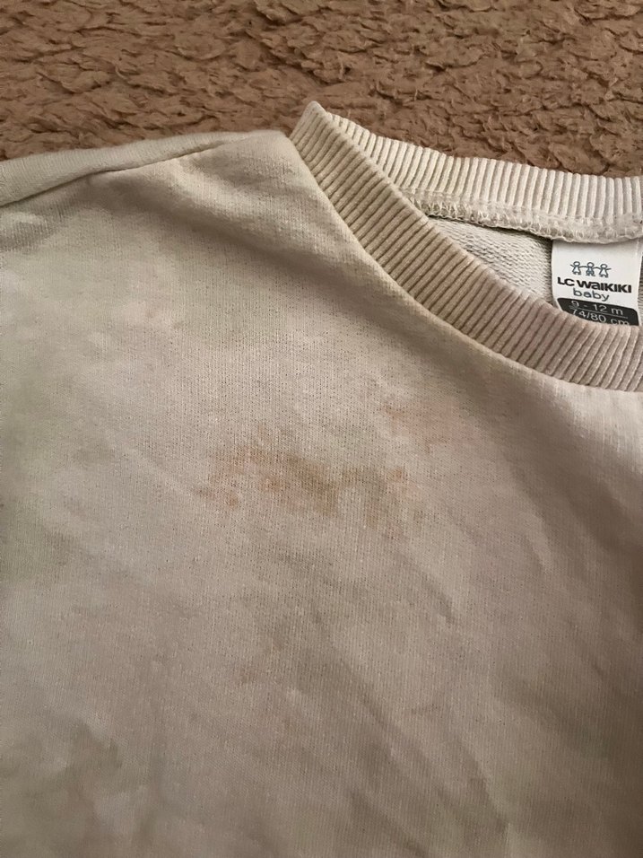 Beyaz Uzun Kollu Salaş Sweatshirt - Görsel 2