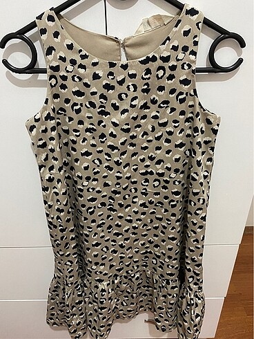 H&M Leopar Desenli Kız Çocuk Elbise