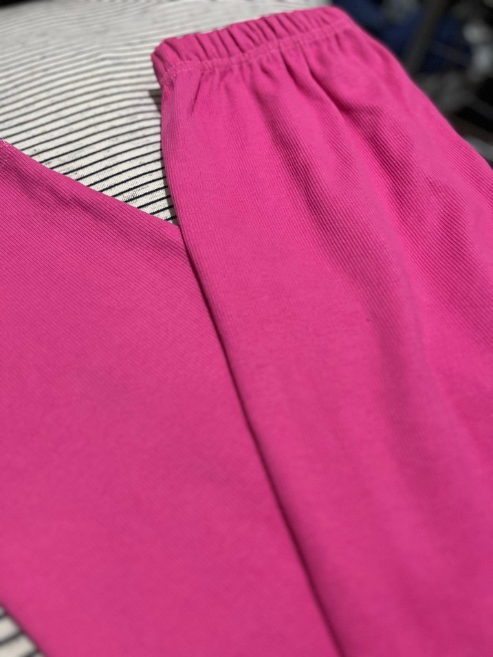 Pembe Basic kadın  yumuşak pantolon - Görsel 2