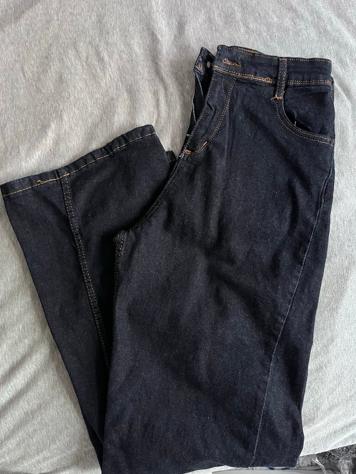 Koyu Lacivert Yüksek Bel Denim Jean — görsel 2/3