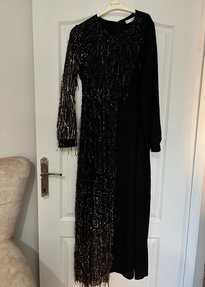 Pullu payetli abiye - Görsel 5