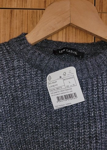 l Beden LCW Vision Bisiklet Yaka Gri Kadın Triko Kazak