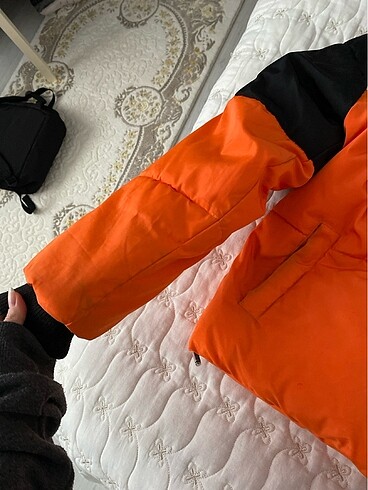36 Beden turuncu Renk Az kullanılmış koton mont