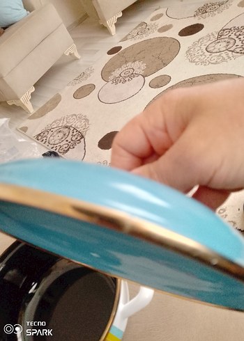 Renkli Çizgili Mavi Kapaklı Tencere Seti - Görsel 3