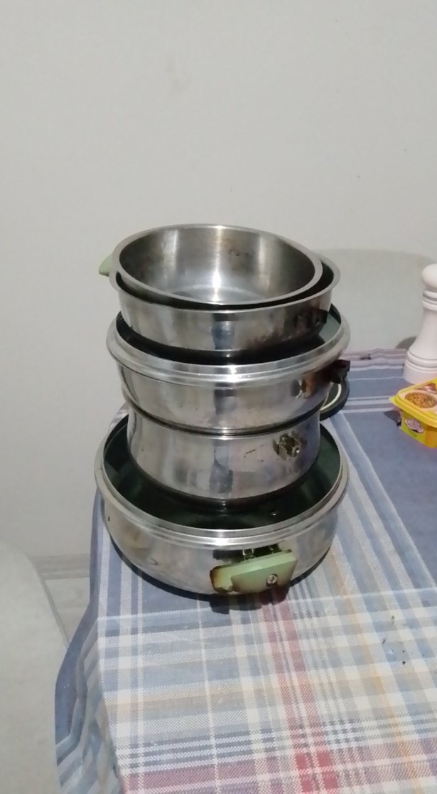 Yeşil Saplı Gri Tencere Seti - Görsel 5