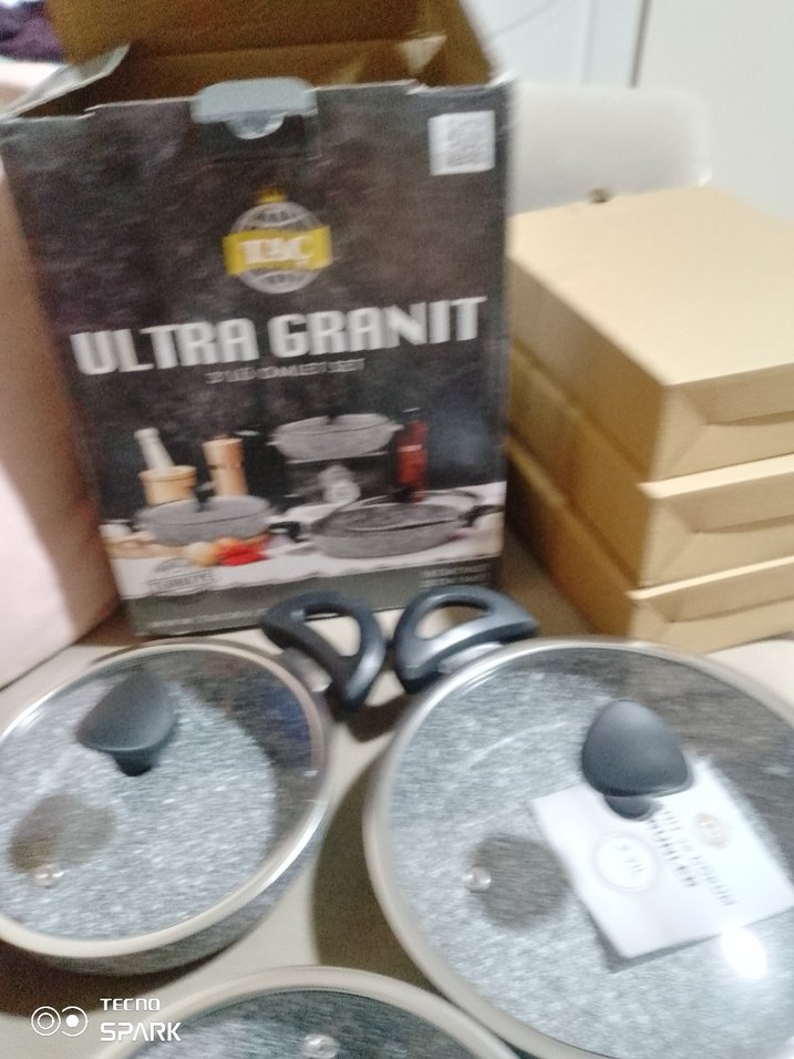 Gri Granit Kaplama omlet Seti 3 Parça - Görsel 5