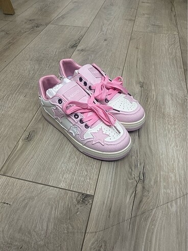 yıldızlı pembe spor günlük ayakkabı shein