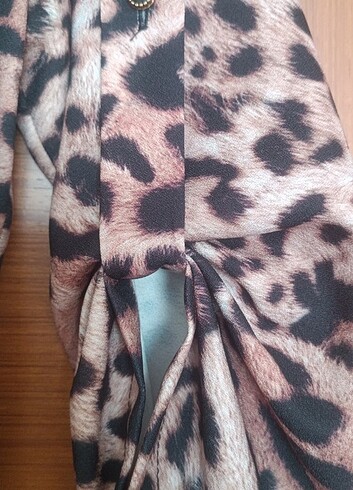 Leopar desenli elbise  - Görsel 5