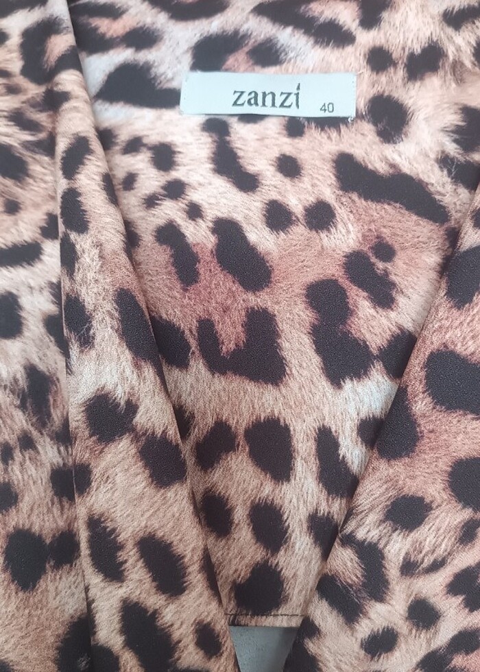 Leopar desenli elbise  - Görsel 4