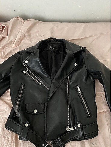 pull and bear motorcu deri ceket