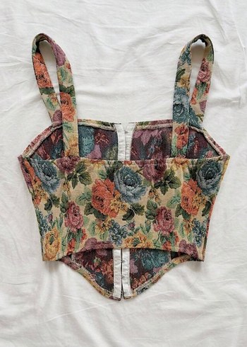 H&M Çiçek Desenli Bohem Midi Büstiyer