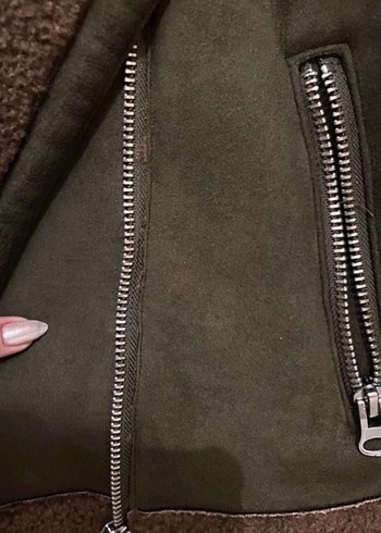 m Beden kahverengi Renk Kürklü Kısa Süet Kadın Ceket | ZARA CEKET