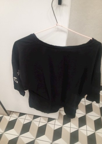 Siyah Baskılı Hamile Tişörtü - Görsel 3