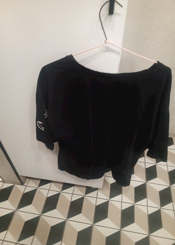 Siyah Baskılı Hamile Tişörtü - Görsel 4