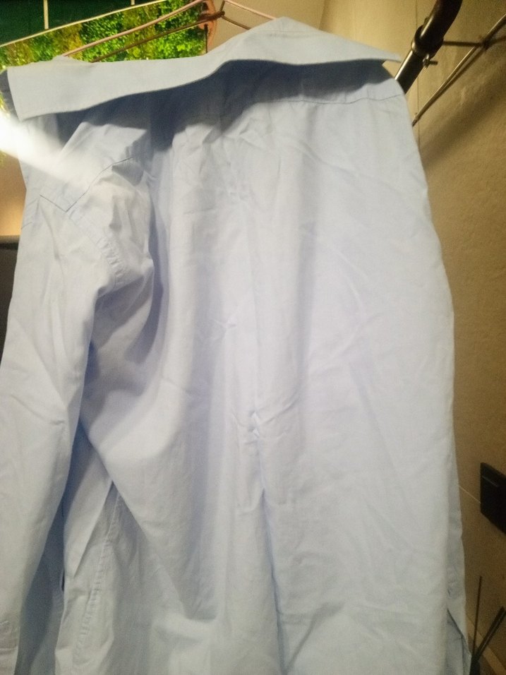 Düğmeli Mavi Erkek Gömlek Regular Fit - Görsel 2