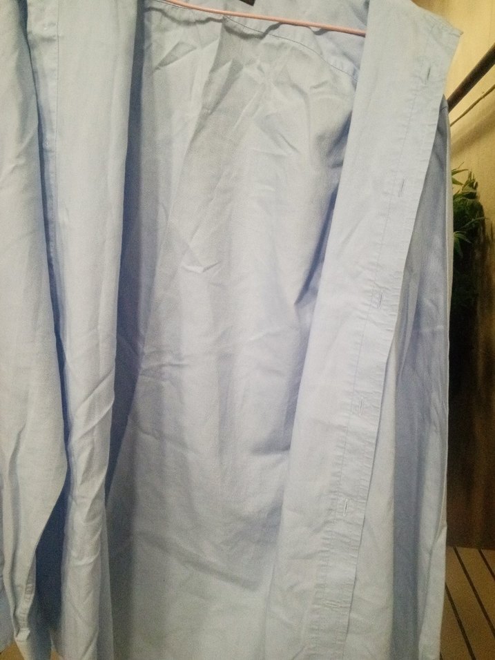 Düğmeli Mavi Erkek Gömlek Regular Fit - Görsel 3