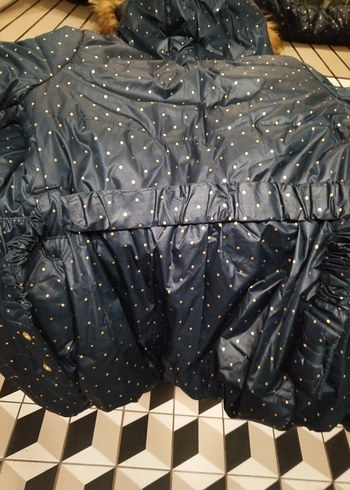 Kürk Detaylı Kız Çocuk Kaban - Görsel 4