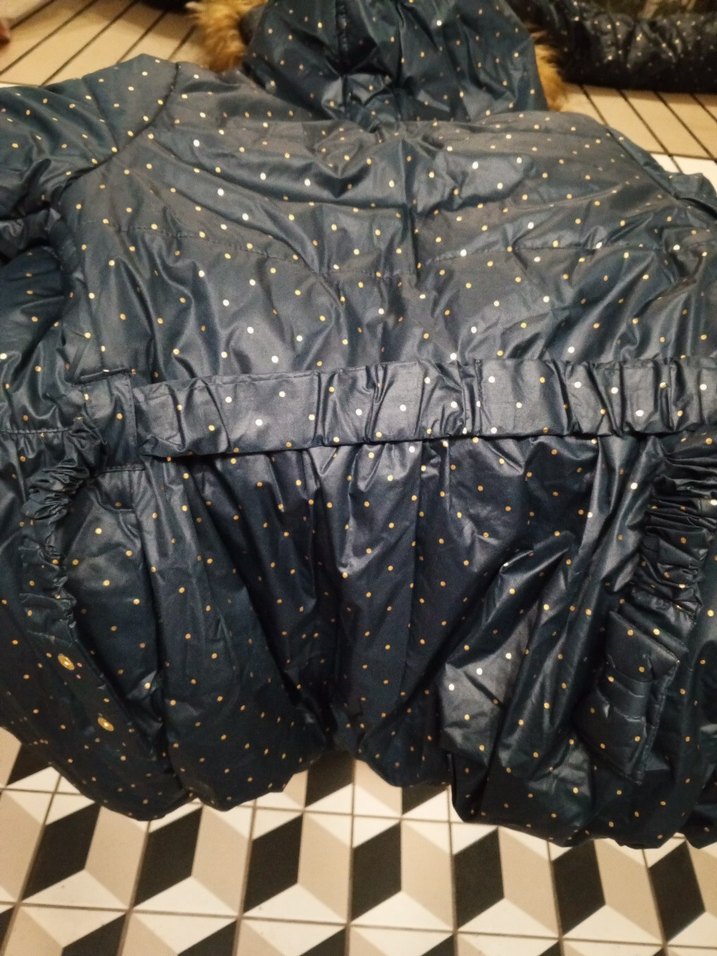 Kürk Detaylı Kız Çocuk Kaban - Görsel 5