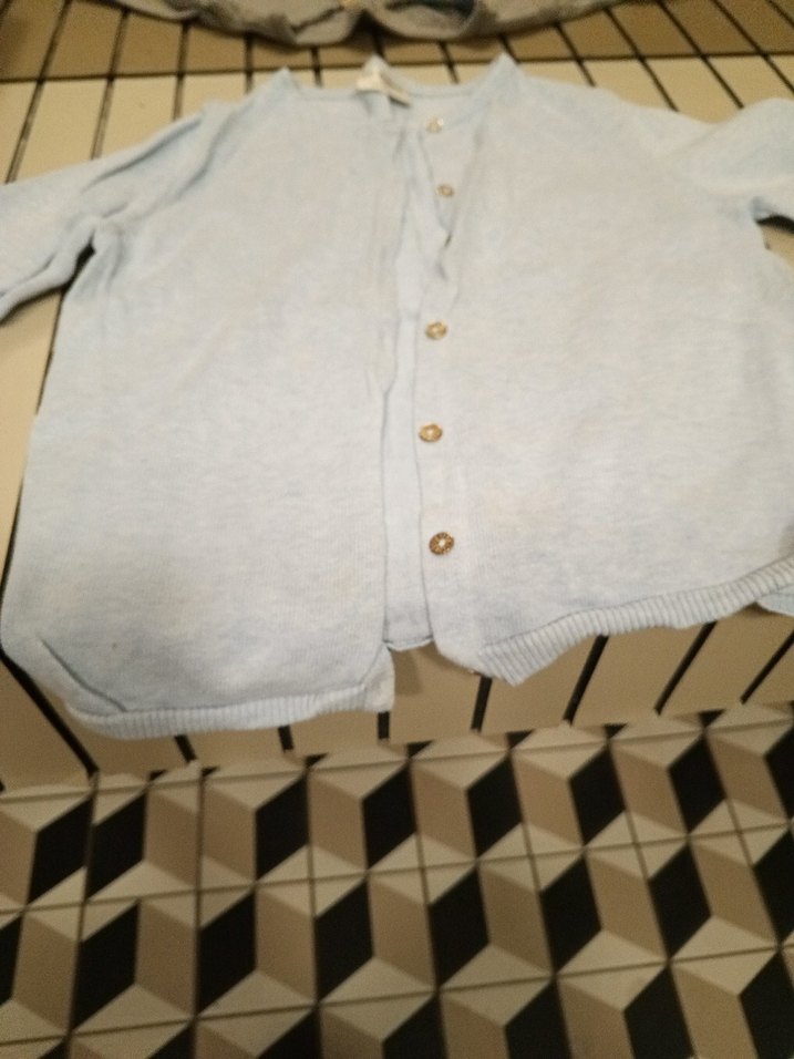 LC Waikiki Kız Çocuk Mavi Önden Düğmeli Hırka - Görsel 3