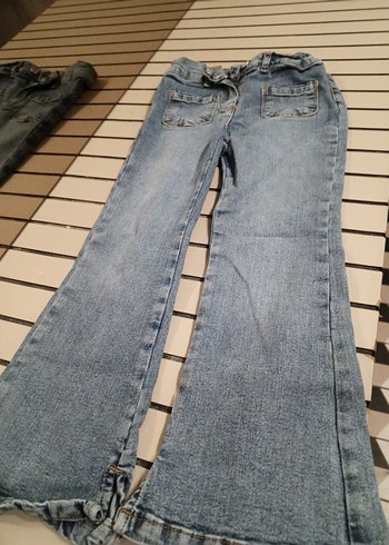 Düğmeli Mavi Kadın Kot Pantolon - Görsel 6