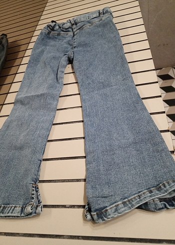 Düğmeli Mavi Kadın Kot Pantolon - Görsel 3