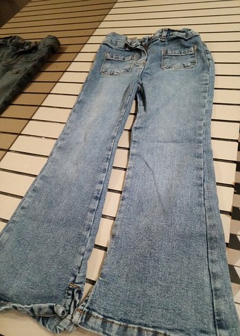 Düğmeli Mavi Kadın Kot Pantolon - Görsel 5