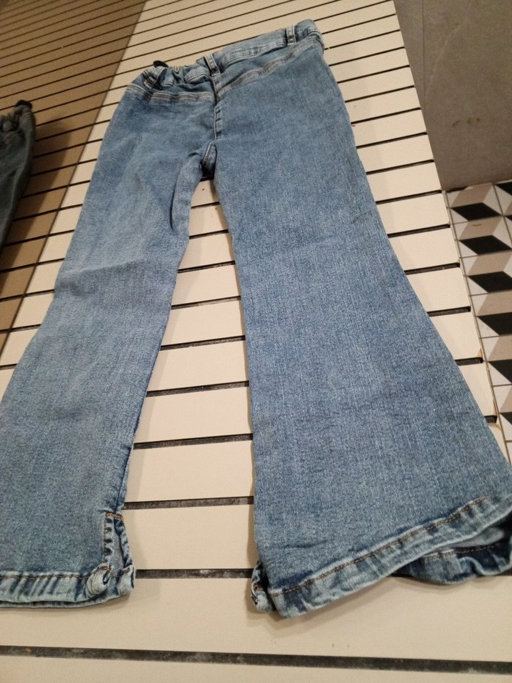 Düğmeli Mavi Kadın Kot Pantolon - Görsel 4