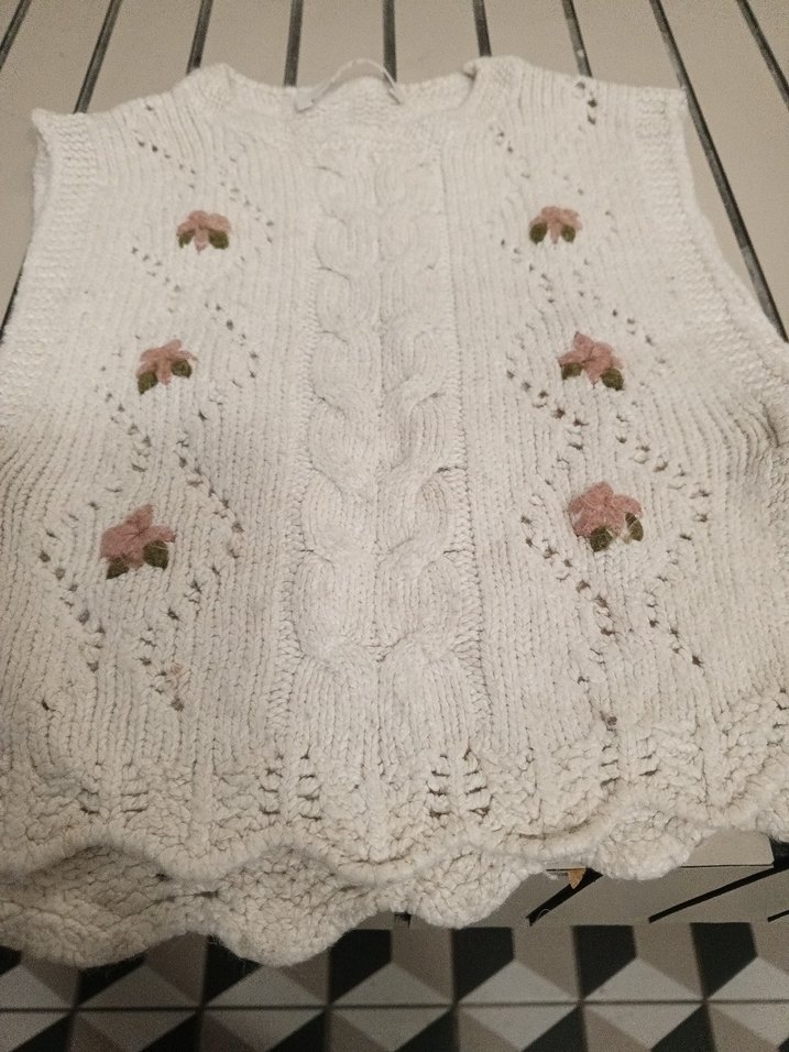 Zara Erkek Beyaz Örgü Kazak - Görsel 4