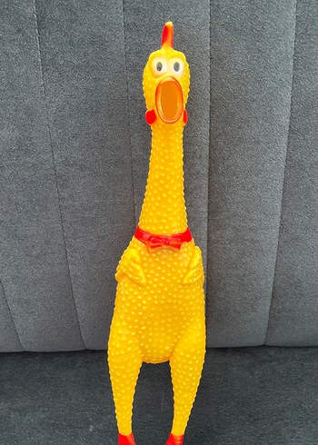 Sarı Renkli Tüylü Tavuk Oyuncak sesli - Görsel 2