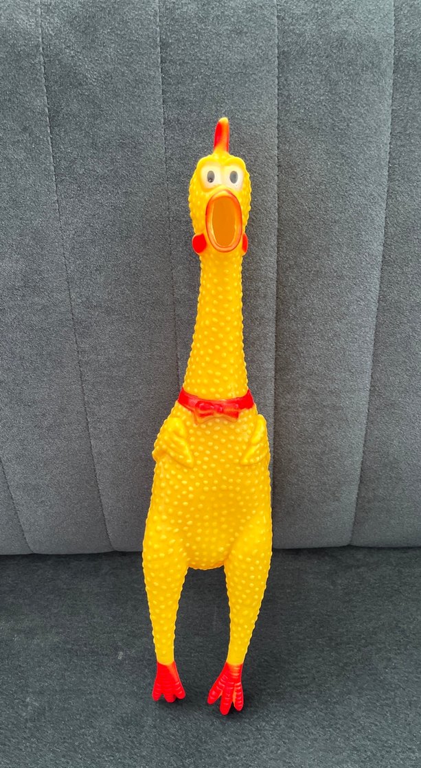 Sarı Renkli Tüylü Tavuk Oyuncak sesli - Görsel 2