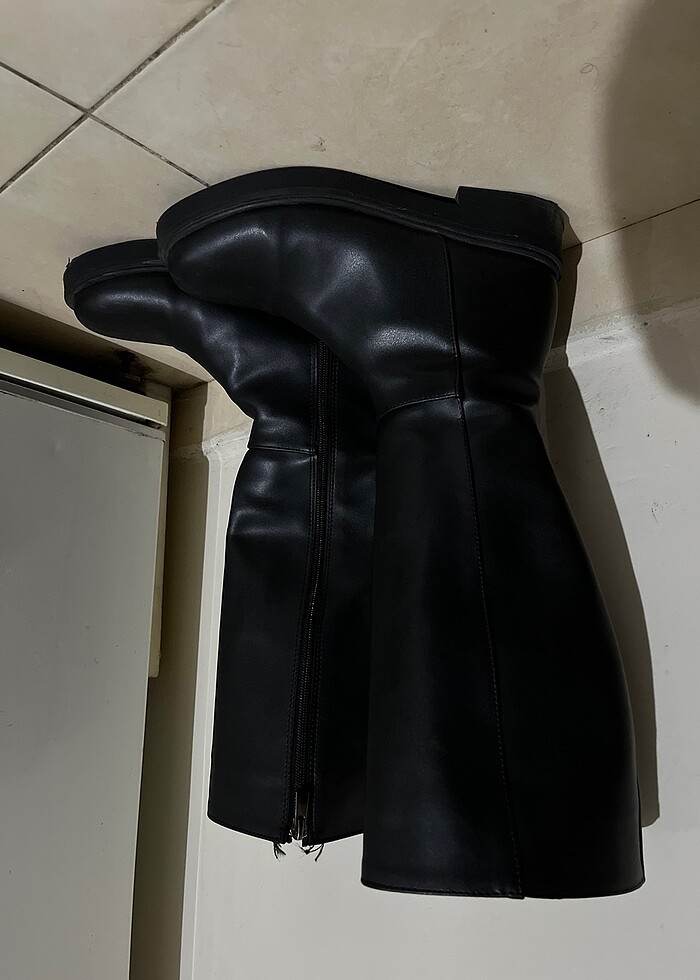 Kadın bot siyah uzun - Görsel 3