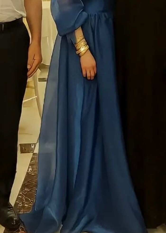 Gece mavisi abiye - Görsel 2