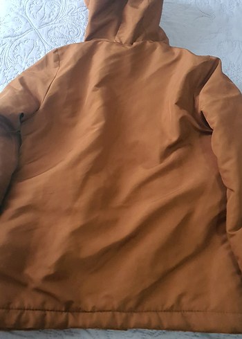 Erkek Çocuk Kahverengi Düğmeli Kışlık Mont - Görsel 3