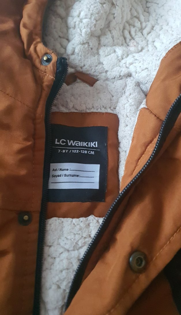 Erkek Çocuk Kahverengi Düğmeli Kışlık Mont - Görsel 2