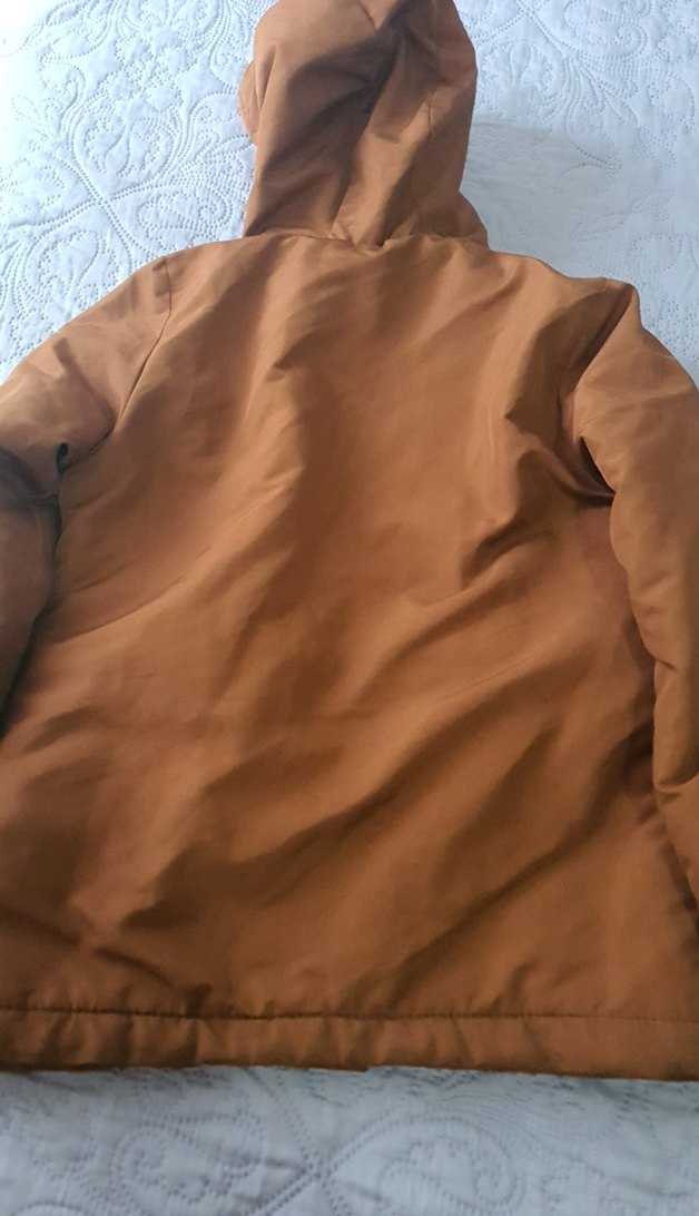 Erkek Çocuk Kahverengi Düğmeli Kışlık Mont - Görsel 3