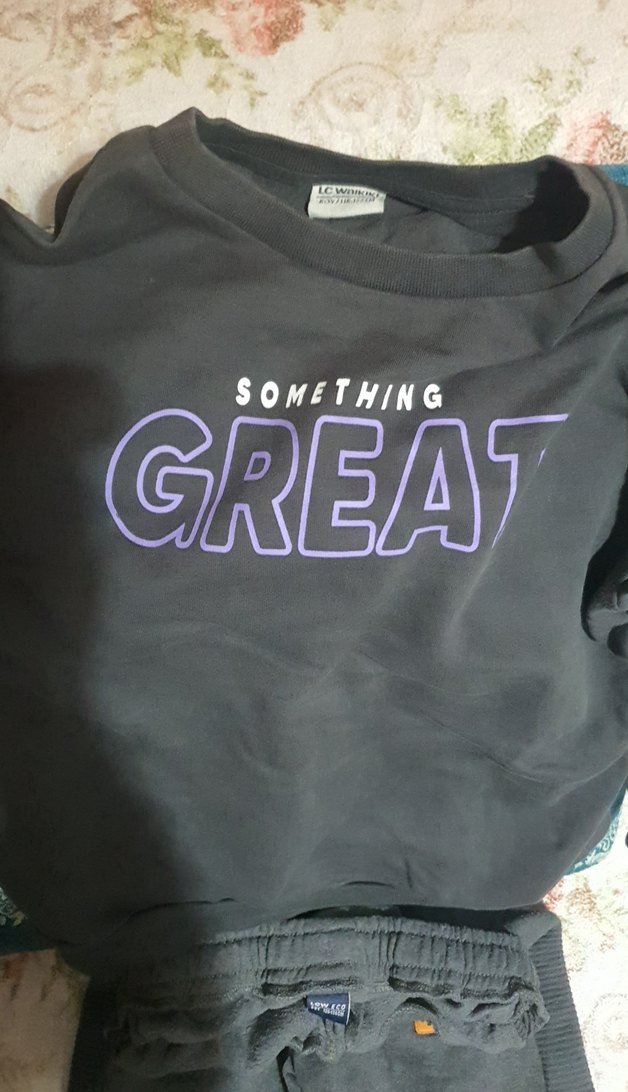 Gri Erkek Çocuk Bol Kesim Eşofman Altı - Görsel 3