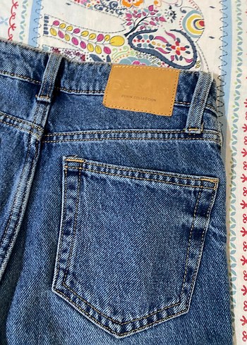 xs Beden mavi Renk Kadın Mavi Denim MoM fit jean