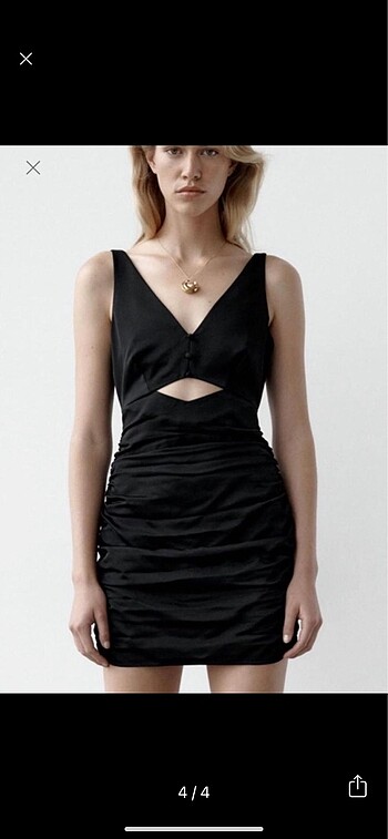 Zara saten elbise
